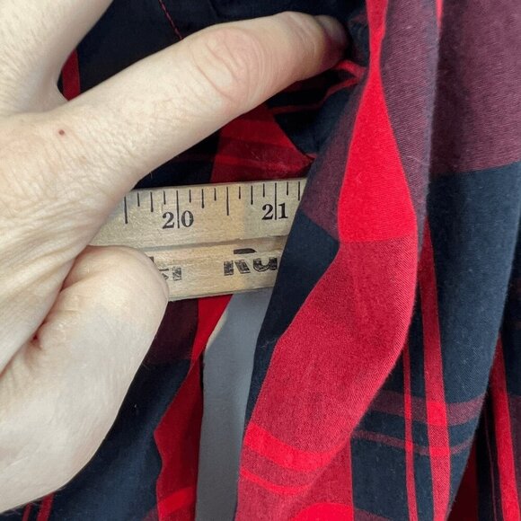 Le 31 Simons Men’s 15.5 R Red Black Plaid Long Sleeve Button Down Shirt Casual - Picture 8 of 10